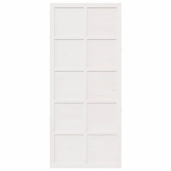 Barn Door White 80 x 2.5 x 208 cm Solid Pine Wood