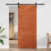 Barn Door Brown 80 x 2.5 x 208 cm Solid Pine Wood