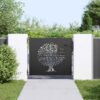 Garden Gate with Lock Black 85 x 100 cm Powder-coated steel