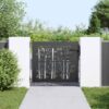 8721288860439_mo-im_en_hd_2.jpg Garden Gate with Lock Black 85 x 175 cm Powder-coated steel