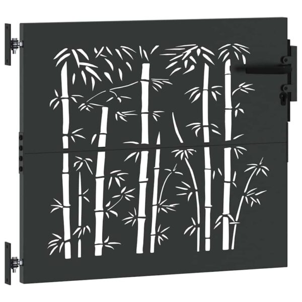 8721288860439_wbg-an_en_hd_1.jpg Garden Gate with Lock Black 85 x 175 cm Powder-coated steel