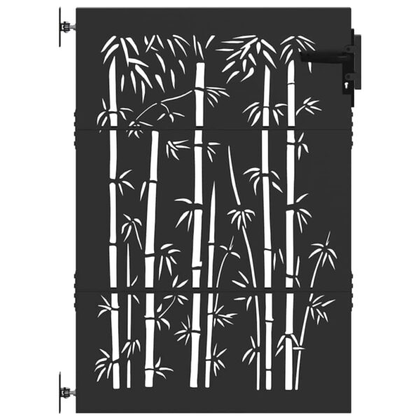 8721288860453_wbg-fr-m_en_hd_3.jpg Garden Gate with Lock Black 85 x 150 cm Powder-coated steel
