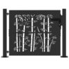 Garden Gate with Lock Black 100 x 100 cm Powder-Coated Steel