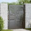 Garden Gate with Lock Black 100 x 125 cm Powder-Coated Steel