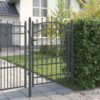 8721288882363_mo-im_en_hd_2.jpg Fence Gate with Spikes Grey 170 x 100 cm Powder-coated steel