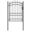 8721288882363_wbg-fr-m_en_hd_2.jpg Fence Gate with Spikes Grey 170 x 100 cm Powder-coated steel