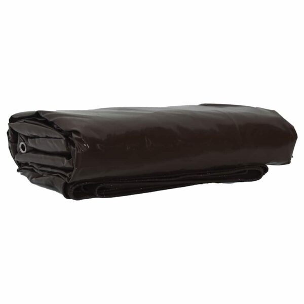 Tarpaulin 650g / mÂ² Brown 2 x 3 m Canvas with PVC Coating