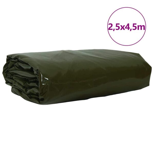 Tarpaulin 650g / mÂ² Olive Green 2.5 x 4.5 m