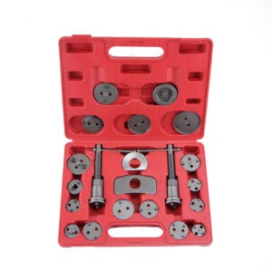 24-Piece Brake Caliper Piston Wind-Back Tool Kit – Red Carry Case