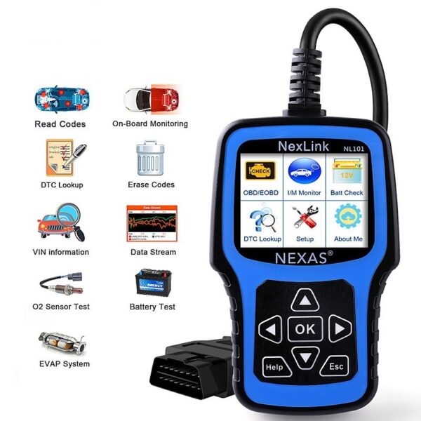 Nexas NL101 OBD2 Car Diagnostic Scanner & Fault Code Reader