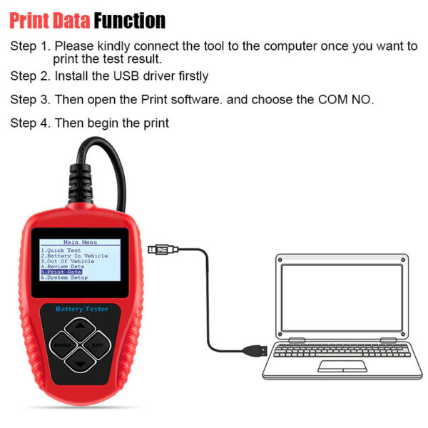 Car Battery Tester 12V | Digital Battery Health & Charging System Analyzer