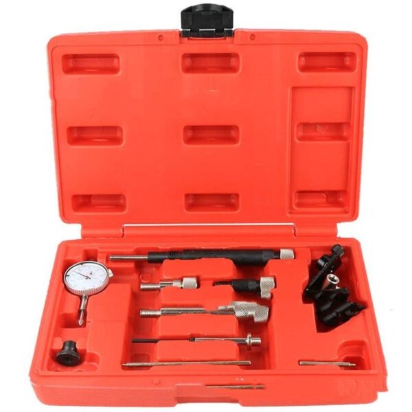 10-Piece Diesel Injector Testing Tool Kit with Pressure Gauge & Carry Case