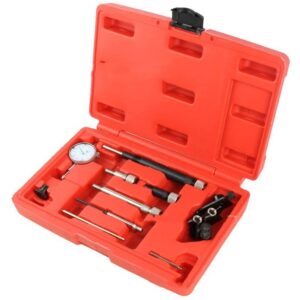 10-Piece Diesel Injector Testing Tool Kit with Pressure Gauge & Carry Case